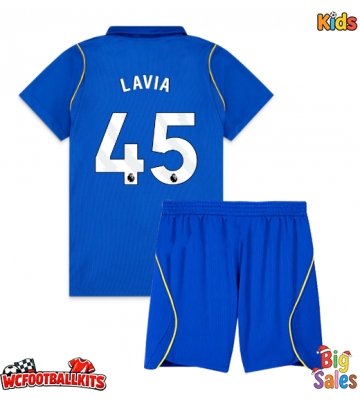 Chelsea Romeo Lavia #45 Replica Home Stadium Kit for Kids 2026-27 Short Sleeve (+ pants)